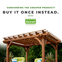 Cedar Wood Pergola Built to Create Natural Shade, 10x10 Structure, 100 MPH Wind Rated, Pre-Cut Assembly Kit