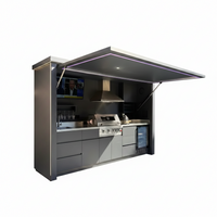 Outdoor Kitchen BBQ Pod Built for Luxury Entertainment, 304 Stainless Steel, Modular Design, Custom Configuration
